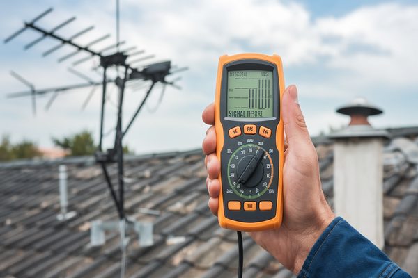 TV signal amplifier and booster installation